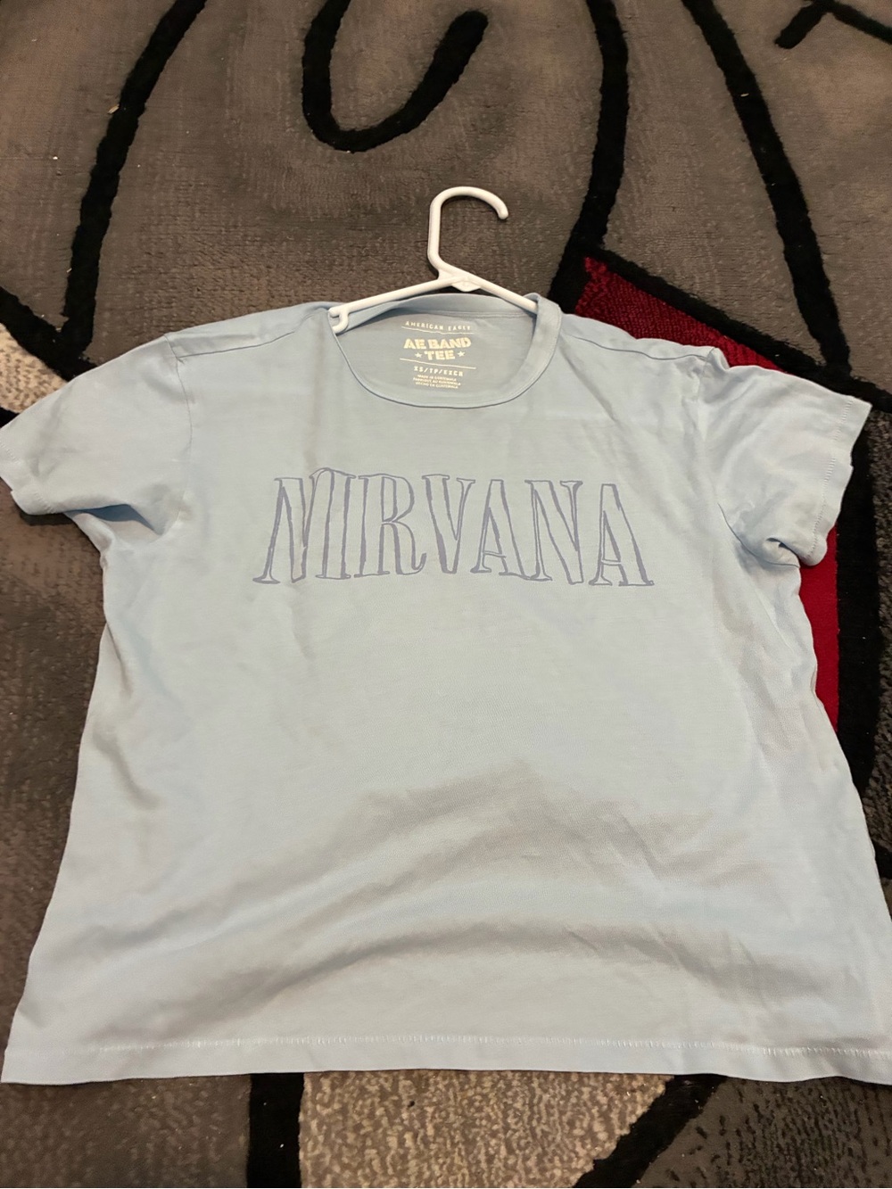 aerie Light Blue Nirvana Graphic Tee